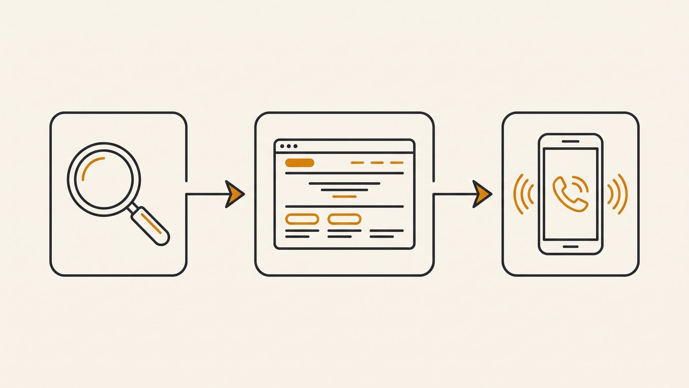 From a local search to your site to a phone call.